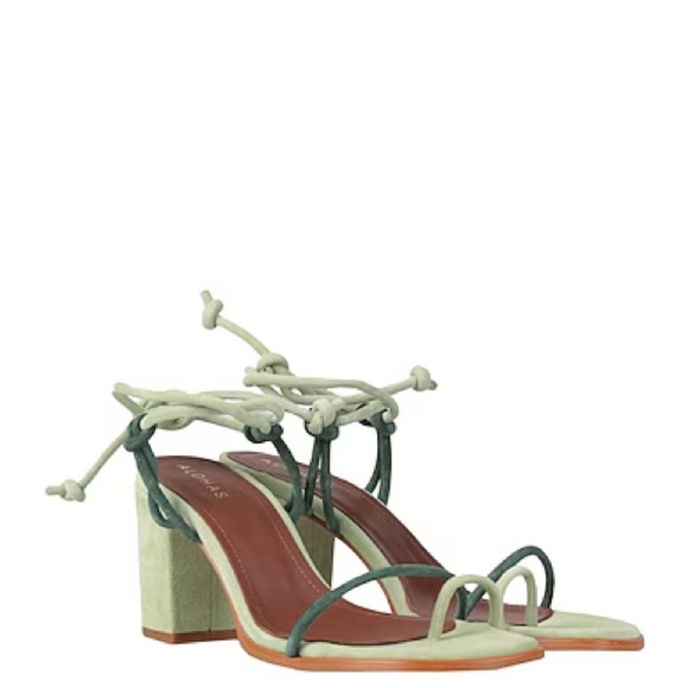 ALOHAS Green Strappy Heels
